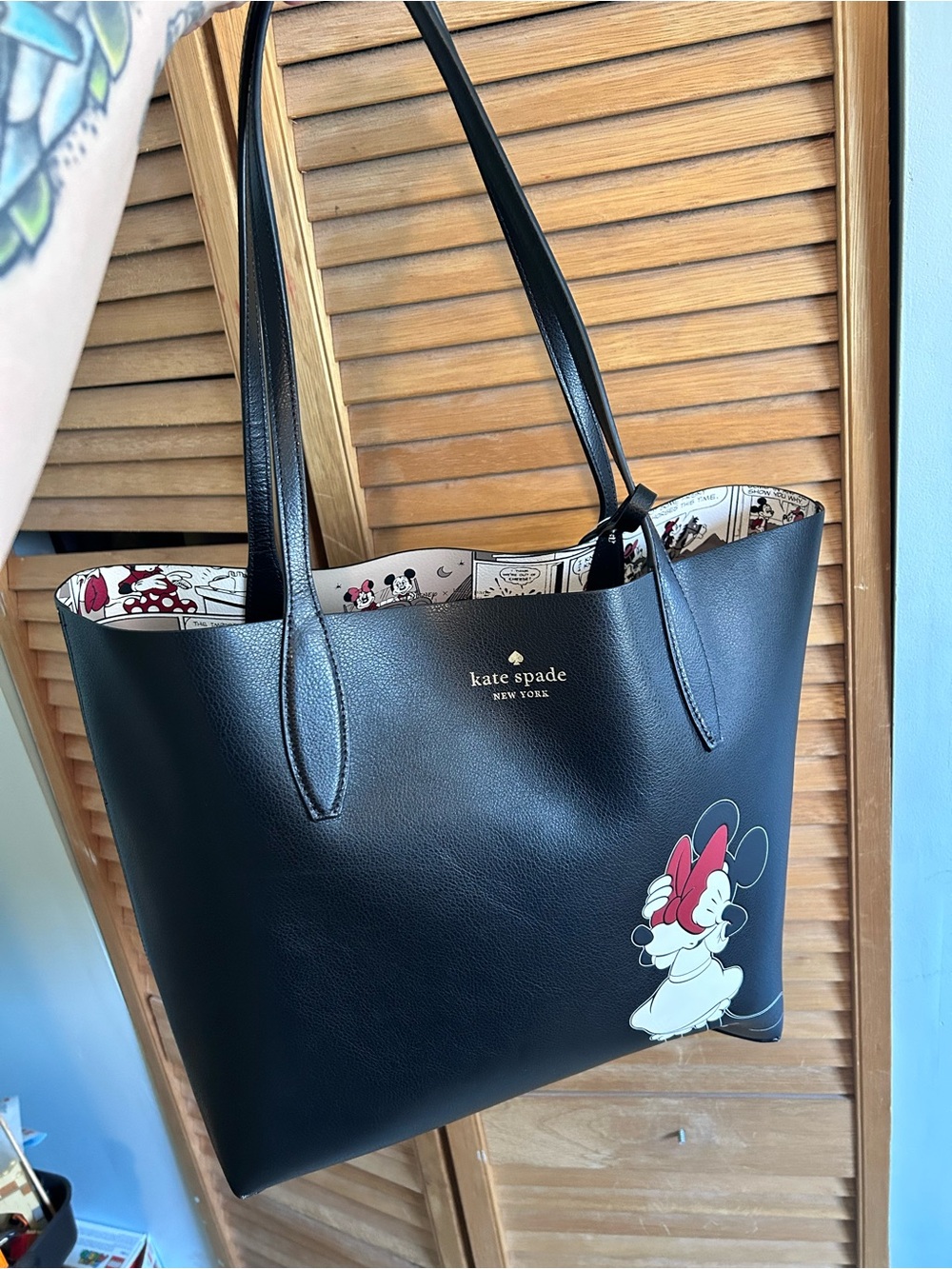 Kate Spade New York x Disney Minnie Mouse reversible tote